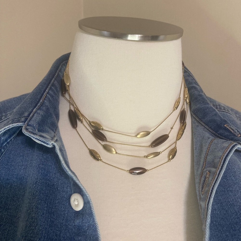 MONET FOUR STRAND TOGGLE NECKLACE